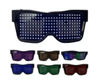 Electronic Bluetooth-compatible Luminous Glasses with LED Light Birthday Party Club Props - Blue