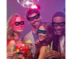Electronic Bluetooth-compatible Luminous Glasses with LED Light Birthday Party Club Props - Blue