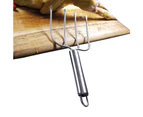 2 Pcs Stainless Steel Wire Tube Handle Roast Chicken Fork Thanksgiving Turkey, Roast Chicken Fork