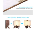 Folding Wooden Book Lamp, R-Shaped Led Book Lamp, Usb Rechargeable Table Lamp, Bedside Lamp
