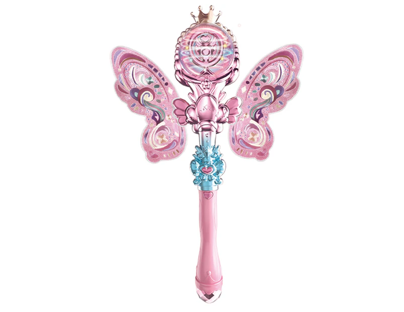 Girl Princess Wand Switchable Fancy Plastic Girls Kids Fairy Wand Performance Props - Pink