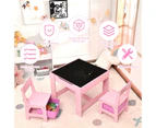 Giantex 3 in 1 Kids Table and Chairs Set Activity Play Draw Study Desk Toys Storage Box Gift for Girls