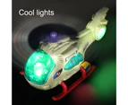 Helicopter Toy Flashing Wing Universal Wheel Random Color Music Lighting Electronic Mini Airplane Toy for Boys