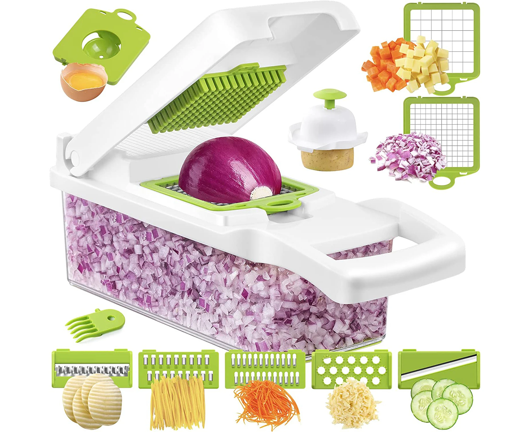 Vegetable Chopper Dicer Onion Chopper  Pro Food Chopper Vegetable Cutter Veggie Chopper and Dicers  Vegetable Slicer and Chopper for Kitchen