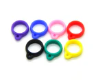 langma bling 10Pcs Lanyard Ring Elastic Anti-Lost Silicone Protective Band Ring Accessories for E-Cigarette-Random Color
