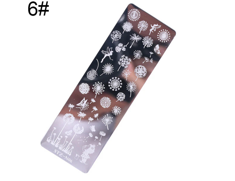 Nirvana Manicure Transfer Template Flower Butterfly Nail Image Stamping Stencil Plate-6#