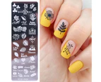 Nirvana Manicure Transfer Template Flower Butterfly Nail Image Stamping Stencil Plate-9#