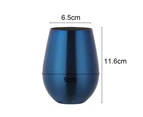 Father'S Day Gift Stainless Steel Stemless Wine Glass, Outdoor Portable Wine Glass For Pool - Black