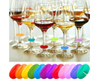 Wine Glass Markers Silicone Drink Markers For Wine Glasses, Champagne Flutes, Cocktails, Martini