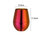 Father's Day Gift Stainless Steel Stemless Wine Glass, Outdoor Portable Wine Tumbler for the Pool, Camping, Cookouts, Travel - Set of 2 Metal Drinking Cups