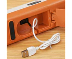 Cutter Sharpener High Hardness Rust-proof Stainless Steel Multifunctional Automatic USB Charging Sharpening Whetstone for Home-Orange