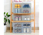 Sunshine Transparent Stackable Dustproof Flip Type Shoes Storage Container Home Decor-Light Pink Men