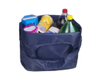 Sunshine Tote Bag Reusable Large Capacity Eco-friendly Shopping Handbag Toy Vegetables Storage Bag for Supermarket -Navy Blue