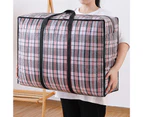 Sunshine Quilt Storage Bag Multifunctional Super Large Capacity Woven Thickened Quilt Luggage Packing Bag for Home -Black L