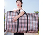 Sunshine Quilt Storage Bag Multifunctional Super Large Capacity Woven Thickened Quilt Luggage Packing Bag for Home -Blue S