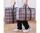 Sunshine Quilt Storage Bag Multifunctional Super Large Capacity Woven Thickened Quilt Luggage Packing Bag for Home -Blue L