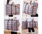 Sunshine Quilt Storage Bag Multifunctional Super Large Capacity Woven Thickened Quilt Luggage Packing Bag for Home -Blue M