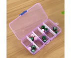 Sunshine 2Pcs/Set Fishing Gear Storage Box Transparent High Capacity Visible 10 Grids Fishing Tackle Boxes for Outdoor- F