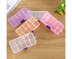 Sunshine 2Pcs/Set Fishing Gear Storage Box Transparent High Capacity Visible 10 Grids Fishing Tackle Boxes for Outdoor- F