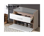 Artiss Shoe Cabinet Bench Shoes Storage Organiser Rack Fabric Wooden Cupboard