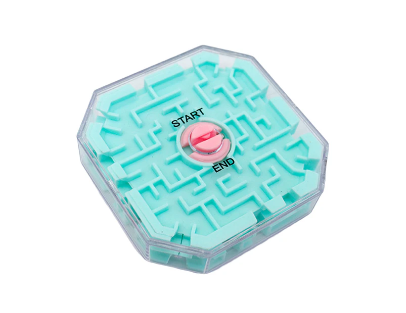 Maze Toy Classic Transparent Visible Portable 3D Gravity Memory Sequential Maze Game for Child - Green