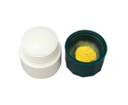 Sunshine Practical Pill Tablet Medicine Cutter Grinder Crusher Storage Organizer Box Case-White + Army Green