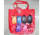 Sunshine Foldable Floral Large Capacity Shopping Handbag Grocery Storage Bag Tote Pouch-Sapphire Blue