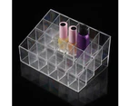 Sunshine 24-grid Clear Lipstick Nail Polish Cosmetic Storage Box Organizer Display Stand-