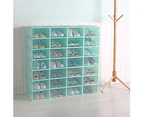 Sunshine Transparent Shoes Drawer Case Stackable Sundries Storage Box Rack Organizer-Blue