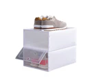 Sunshine Flip-Open Cover Transparent Stackable Storage Box Shoes Drawer Case Organizer-Green S