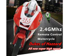 Mini RC Motorcycle High Speed Radio Controlled 2.4GHz Motorbike Children Toy - Red