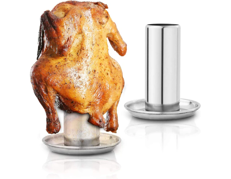 2 Pack Beer Can Chicken Holder For Grill Oven Smoker - Chicken Sloan Whole Chicken Roaster With Canister