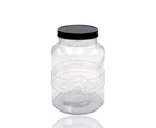 bulk 24 Glass Jar w Black Metal Lid 1000ml Canister 11x15cm