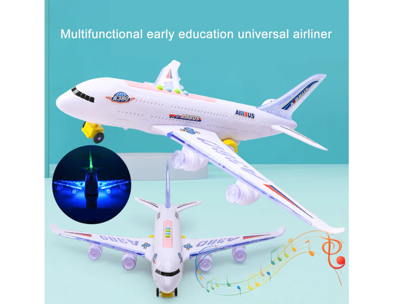 Plane Toy High Simulation Early Learning Compact Kids DIY Assembly Airbus Sound Aircraft Birthday Gift