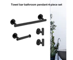 Sunshine 4Pcs/Set Toilet Paper Holder Wall-Mounted Versatility Stainless Steel Towel Toilet Hanging Rod for Bathroom-Wiredrawing