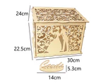 diy wooden gift card box wedding supplies hollow business card box sign in box -JM01368