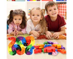 Alphabet Jigsaw Puzzle Building Blocks Animal Wooden Puzzle , Wooden Snake Letters Numbers Block Toys For Children’S Toys - Snake