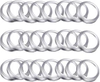 24-Piece Regular Mouth Canning Jars with Leak-Proof Tinplate Metal Band Ring Compatible with Mason Jars (Silver)