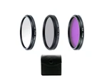 langma bling Professional UV CPL Polarizer FLD Photo Photography Filter Kit for SLR Camera- 52mm