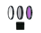 langma bling Professional UV CPL Polarizer FLD Photo Photography Filter Kit for SLR Camera- 55mm