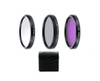 langma bling Professional UV CPL Polarizer FLD Photo Photography Filter Kit for SLR Camera- 49mm