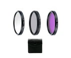 langma bling Professional UV CPL Polarizer FLD Photo Photography Filter Kit for SLR Camera- 58mm