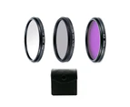 langma bling Professional UV CPL Polarizer FLD Photo Photography Filter Kit for SLR Camera- 77mm