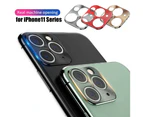 langma bling Metal Mobile Phone Back Camera Lens Cover Protective Ring for iPhone 11 Pro Max-Silver for iPhone 11 Pro Max