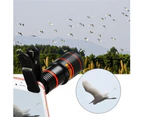 langma bling Universal 12X High Clarity Zoom Telescope Phone Camera External Telephoto Lens with Clip-White