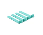 langma bling 4Pcs/Set Wire Organizer Durable Cute Snap Silicone Creative Earphone Cord Winder for Charger Cable-Mint Green
