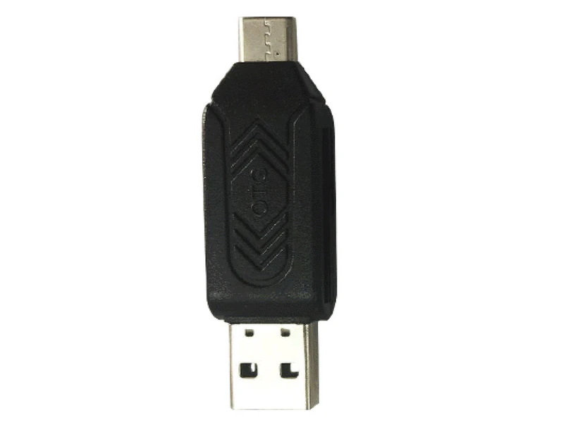 langma bling 2 in 1 Plug Play High Speed Computer Card Reader USB 2.0 SD-Card TF Flash OTG Card Reader Computer Accessories-Black