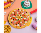 Pretend Play Toy Pizza Shape Smooth Surface Exercise Social Skills Food Cutting Toys Basic Skills Development for Children