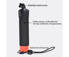 Phone Monopod Adjustable Quick-release Base Interface Comfortable Protection with Wrist Strap Lanyard Diving Floating Buoyancy Rod for Travel-Orange