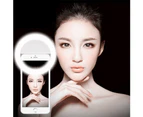 langma bling Portable Clip Fill Light Selfie LED Ring Photography for iPhone Android Phone-Blue